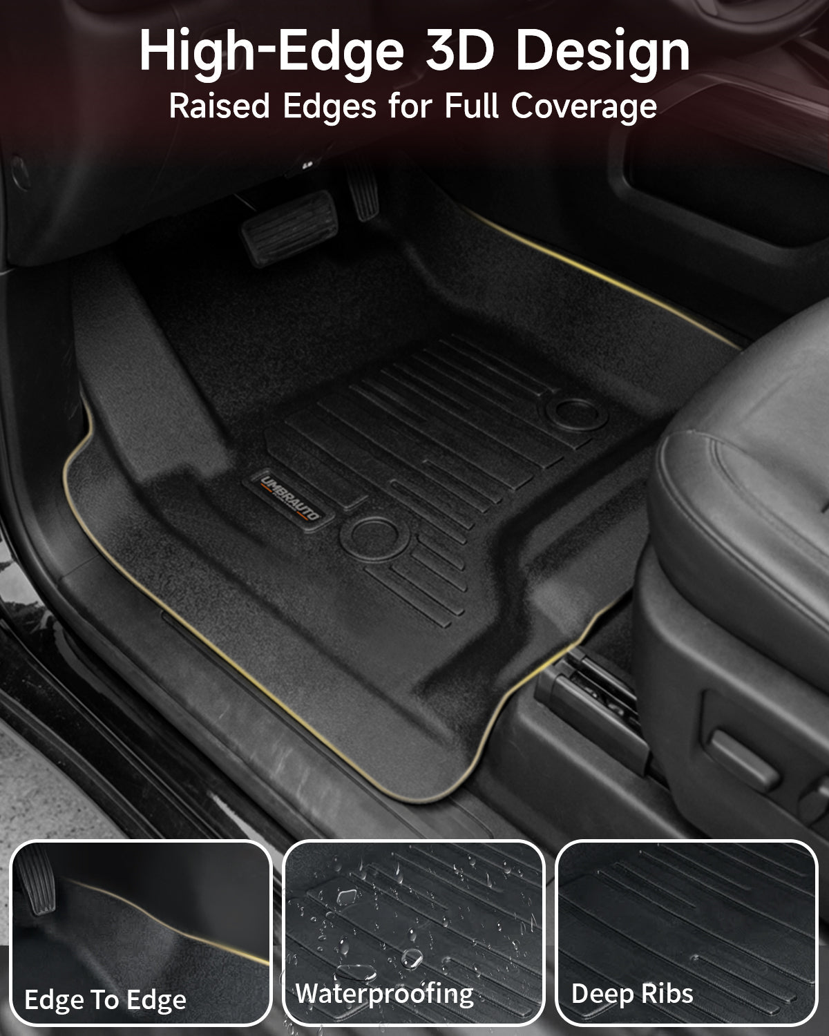 TPE All-Weather Floor Mats for Chevy Silverado & GMC Sierra Double Cab