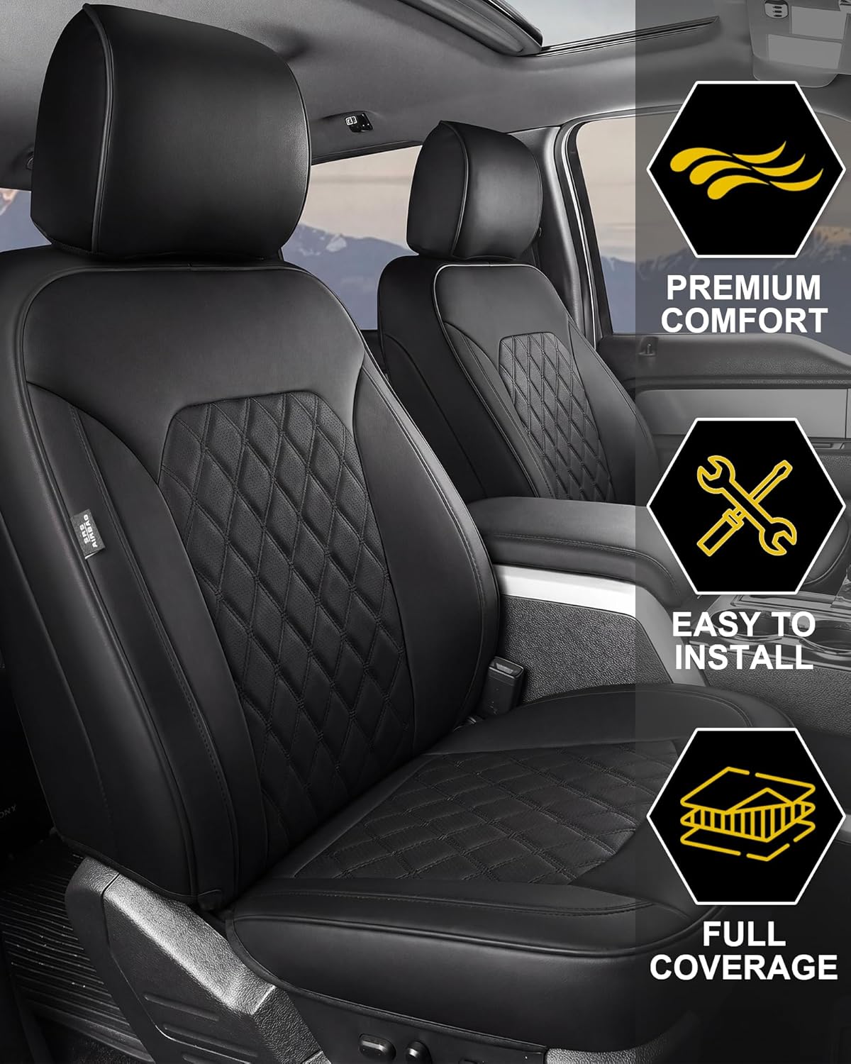 Premium Nappa Leather Custom Seat Covers – Ford F-Series