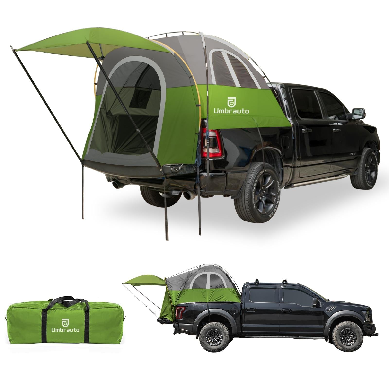 Truck Bed Tent with Awning,Fits 6.4-6.7 ft Truck Beds | PU3000mm Waterproof Pickup Tent