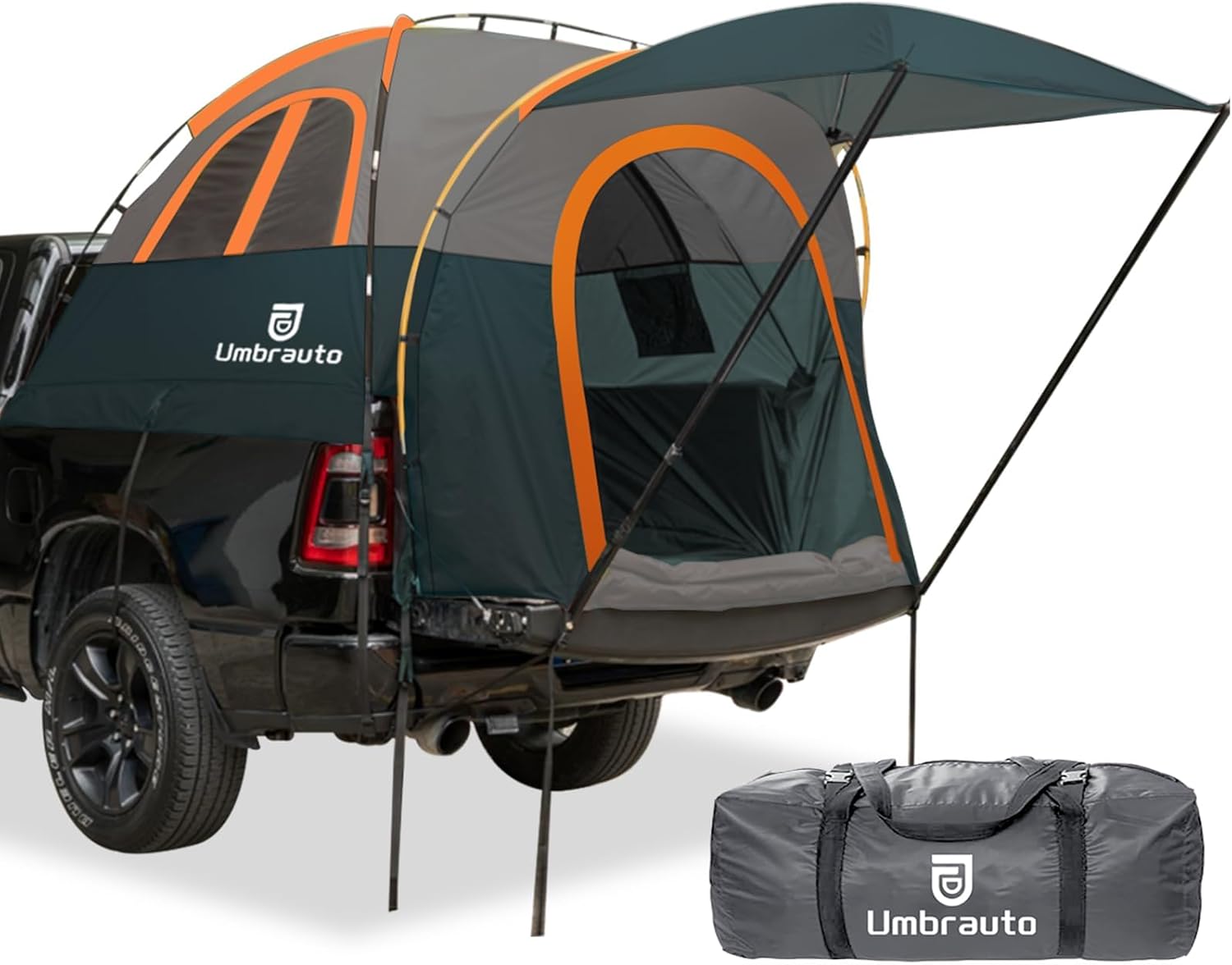 Truck Bed Tent with Awning,Fits 6.4-6.7 ft Truck Beds | PU3000mm Waterproof Pickup Tent