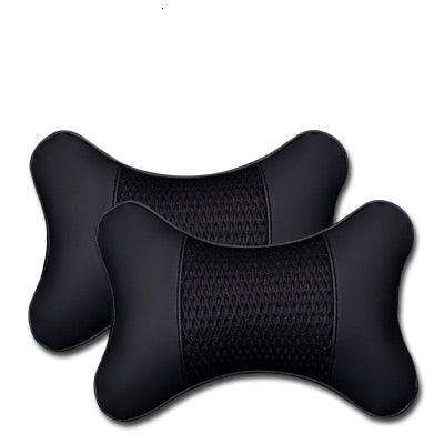 PU Leather Car Neck Pillow – Headrest Cushion (Set of 2)