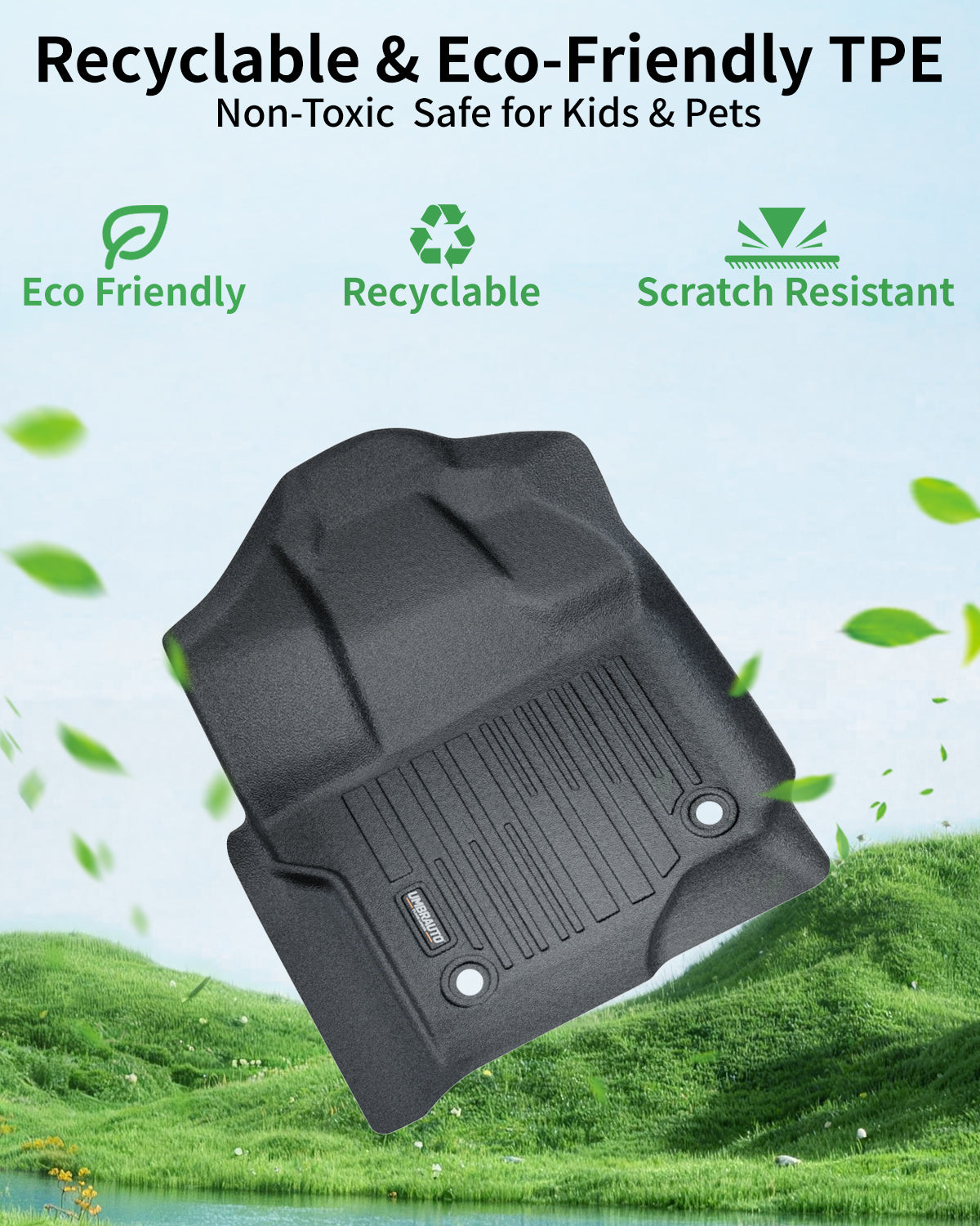 TPE All-Weather Floor Mats for Ford F150 SuperCab (2015–2026)