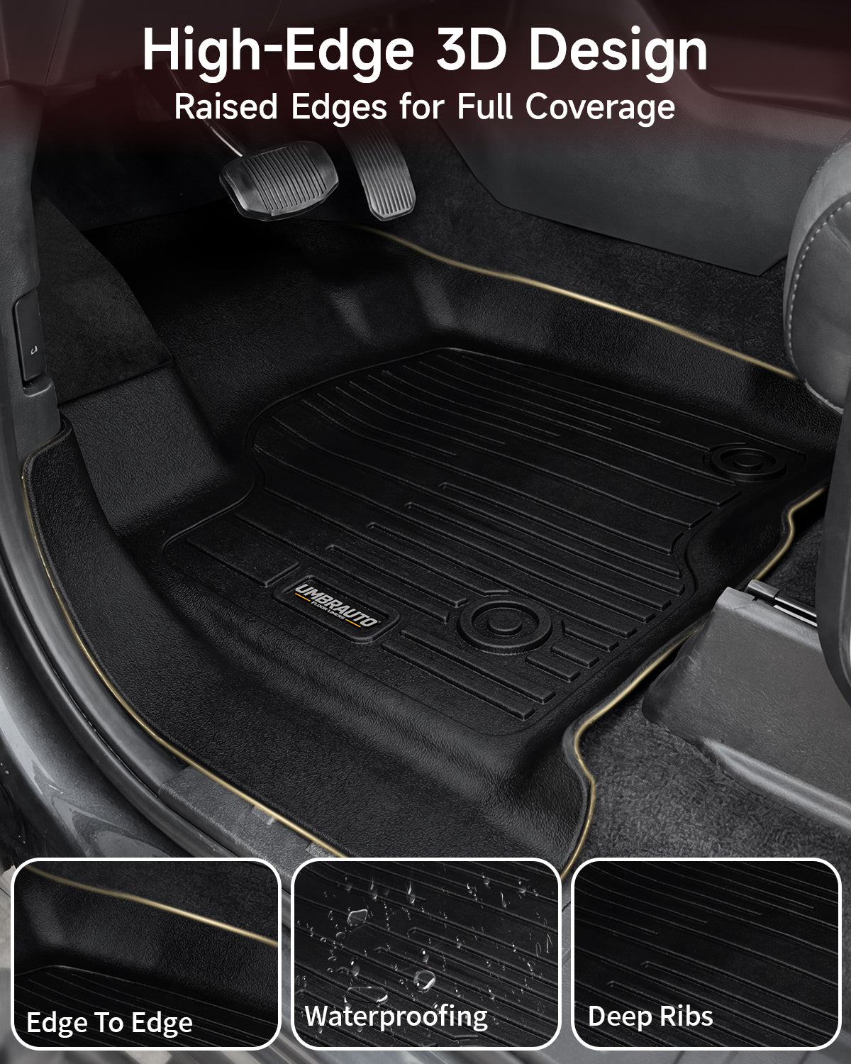 TPE All-Weather Floor Mats for Chevy Silverado & GMC Sierra Crew Cab
