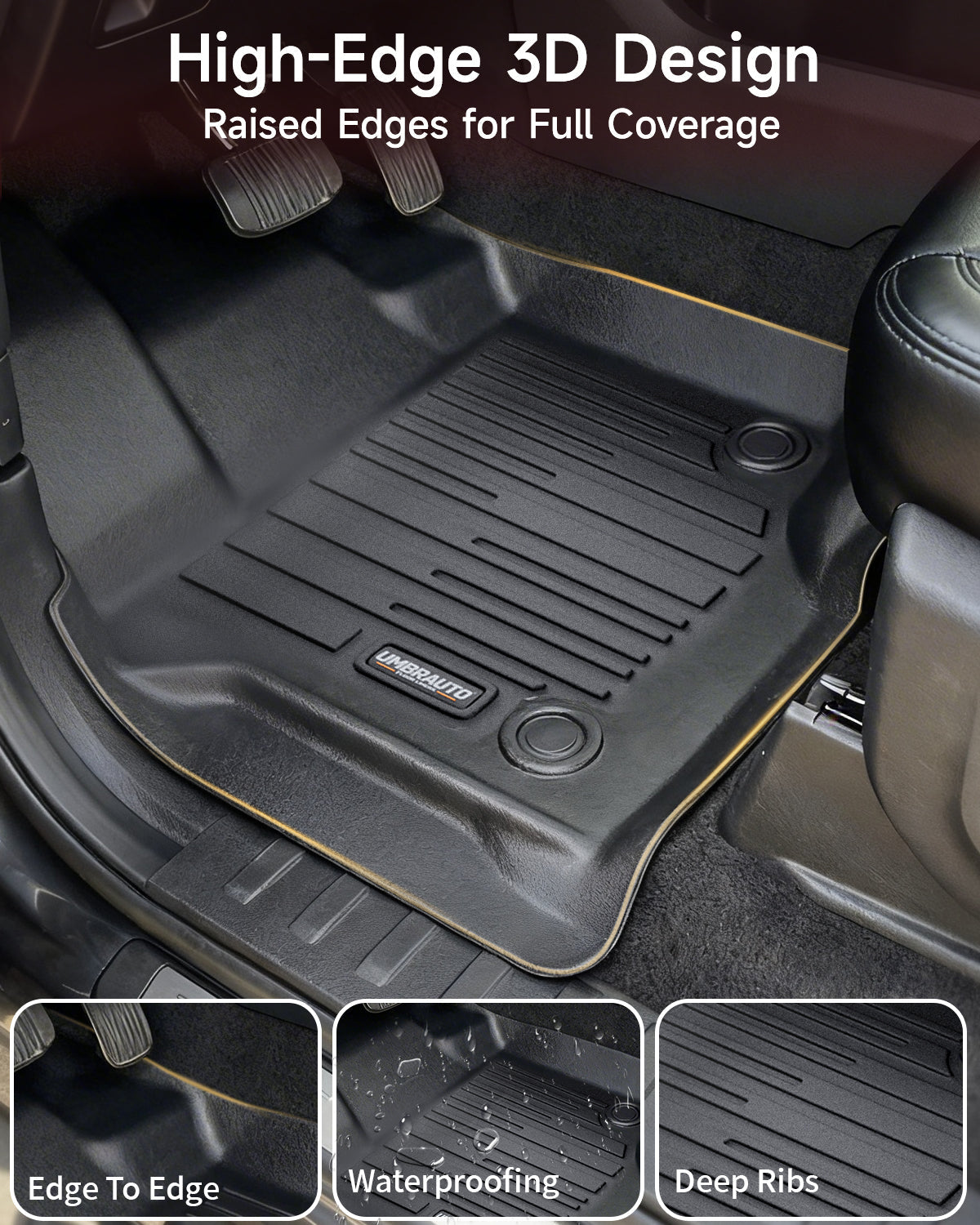 TPE All-Weather Floor Mats for Ford F150 SuperCab (2015–2026)