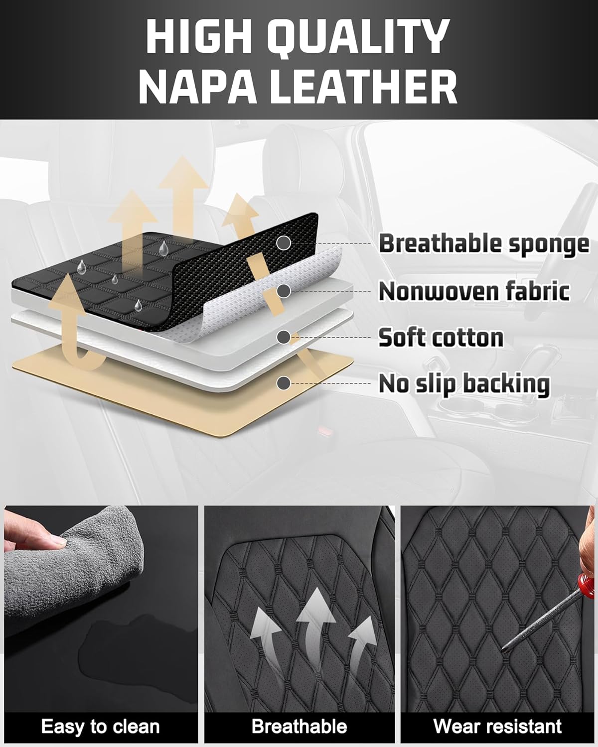 Premium Nappa Leather Custom Seat Covers – Ford F-Series
