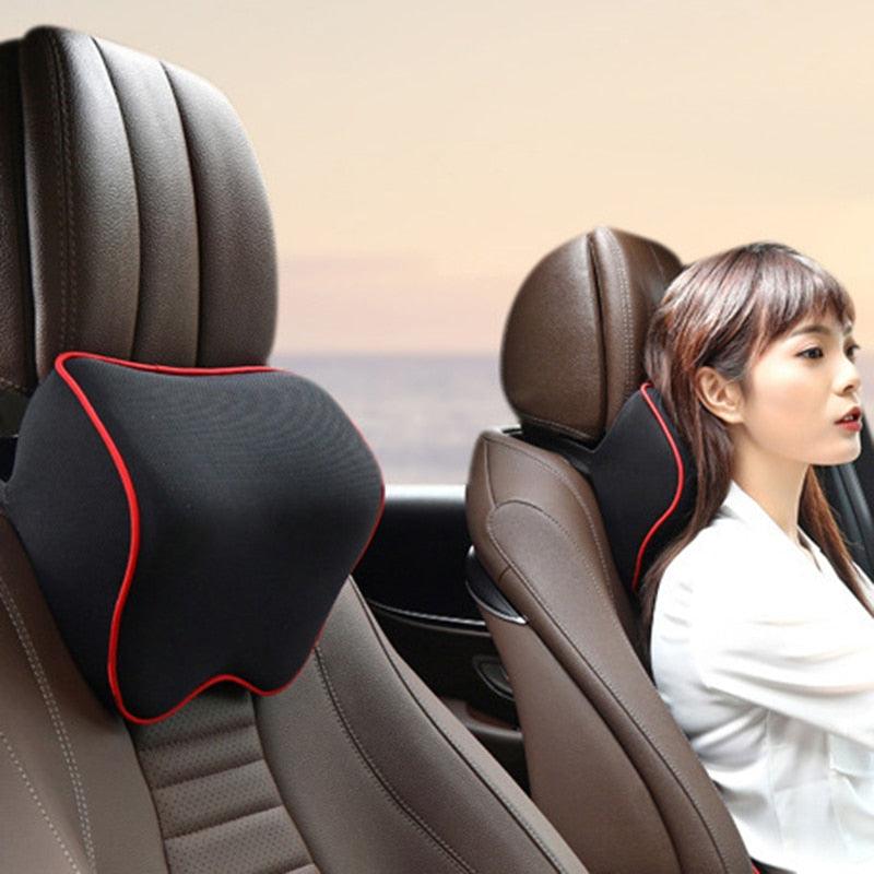 Memory Foam Car Neck Pillow – Adjustable Headrest Support