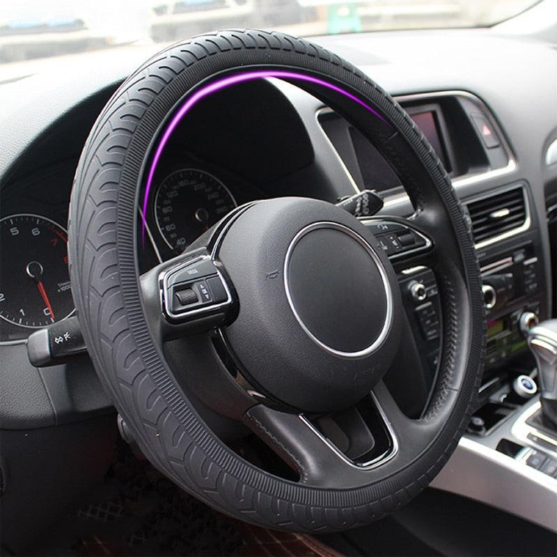 Silicone Anti-Slip Steering Wheel Cover – Universal Fit