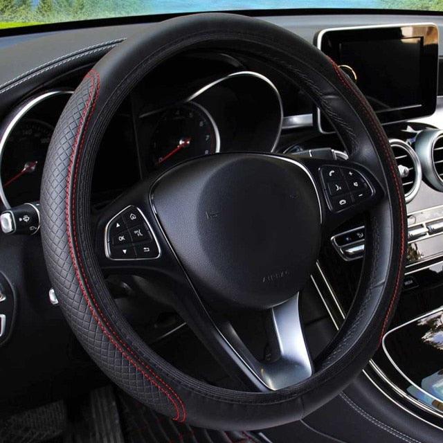 Universal Anti-Slip Microfiber Leather Steering Wheel Cover