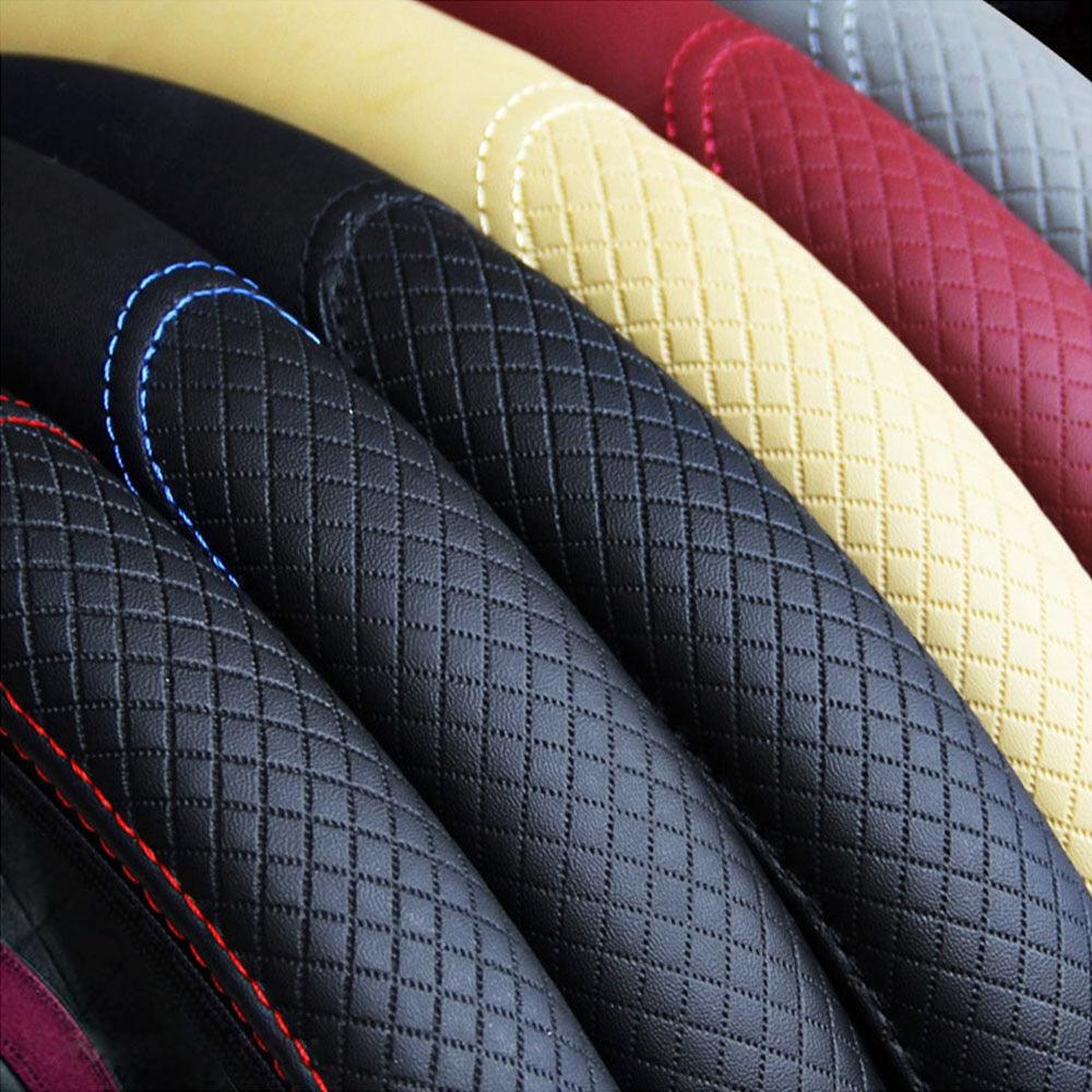 Universal Anti-Slip Microfiber Leather Steering Wheel Cover