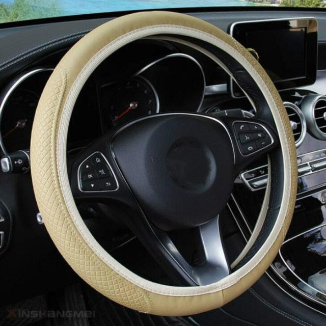 Universal Anti-Slip Microfiber Leather Steering Wheel Cover