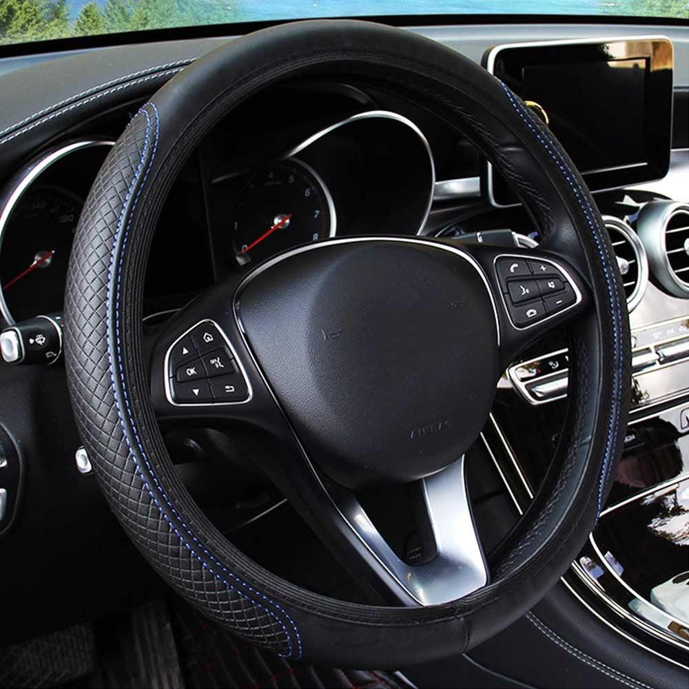 Universal Anti-Slip Microfiber Leather Steering Wheel Cover