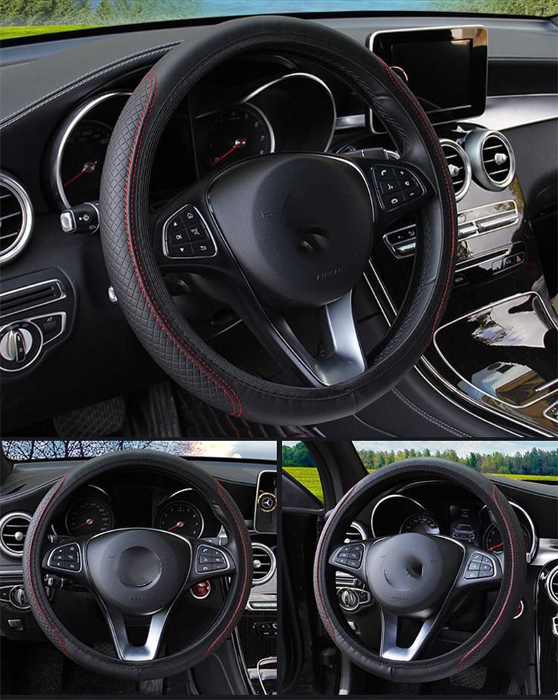 Universal Anti-Slip Microfiber Leather Steering Wheel Cover